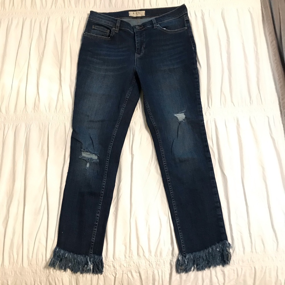 free people distressed dark wash jeans